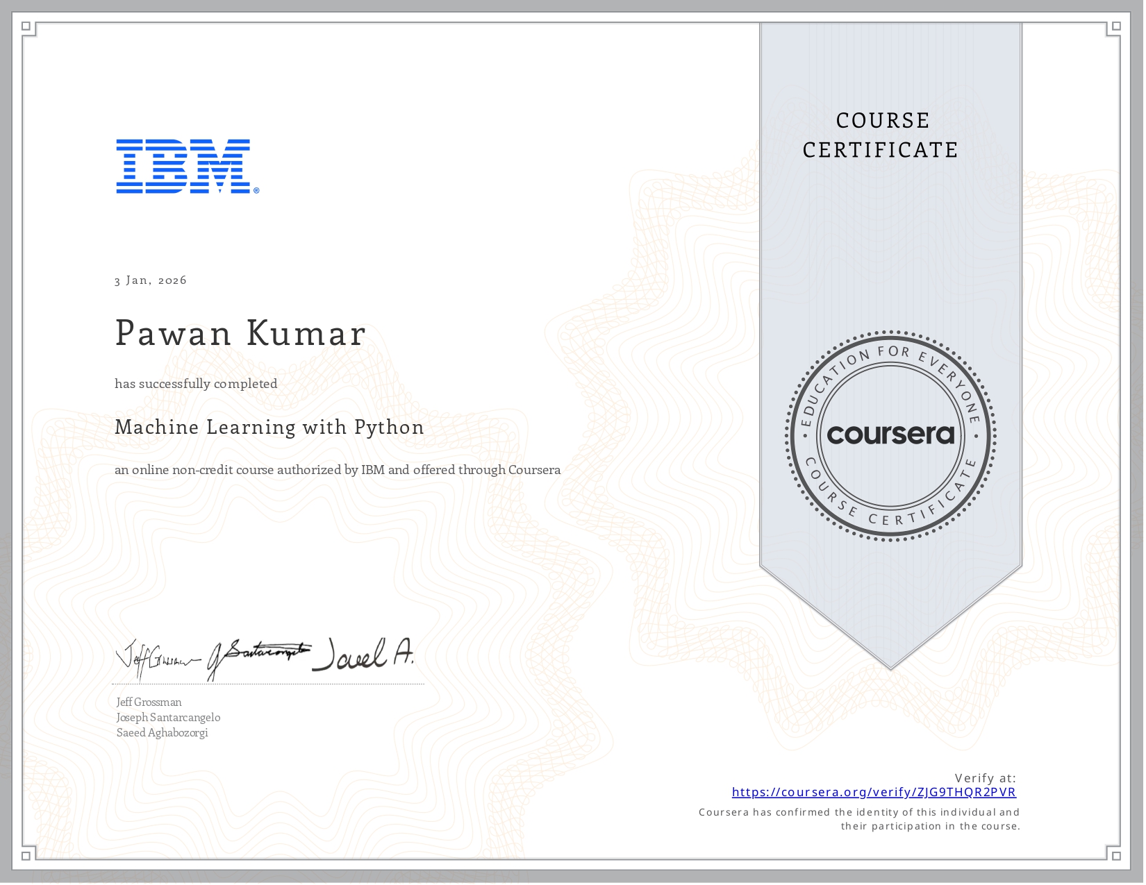 IBM Certificate